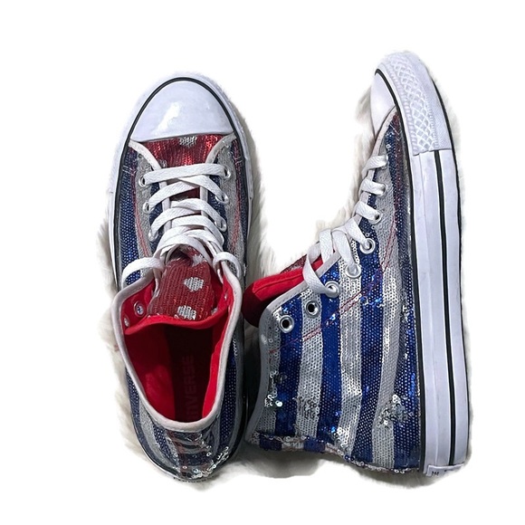 Converse Chuck Taylors Sparkly High Top Sneakers - Picture 12 of 12